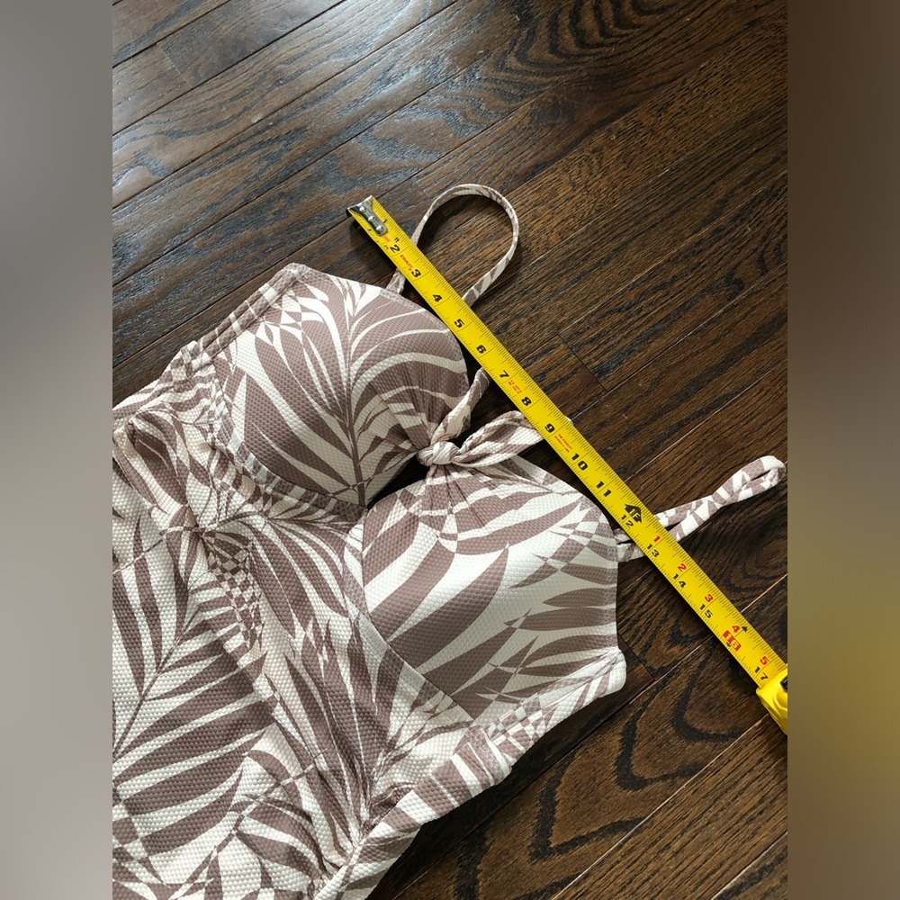 Kona Sol Women's L Palm Pique Bandeau Full Coverage One Piece Swimsuit - EUC! - Picture 8 of 15